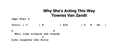 Townes Van Zandt Why Shes Acting This Way Guitar Lesson Jgb