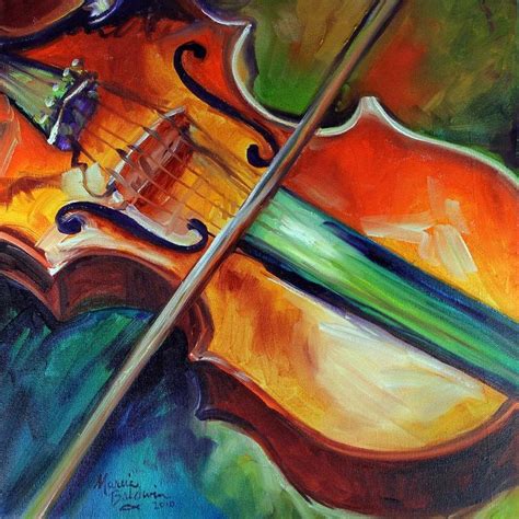 Violin Abstract 1818 By Marcia Baldwin Violin Painting Violin Art