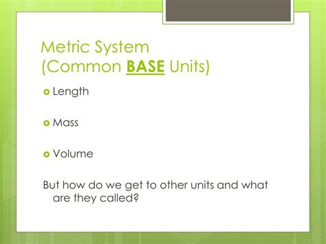 Ppt Metric System Powerpoint Presentation Free Download Id2344936
