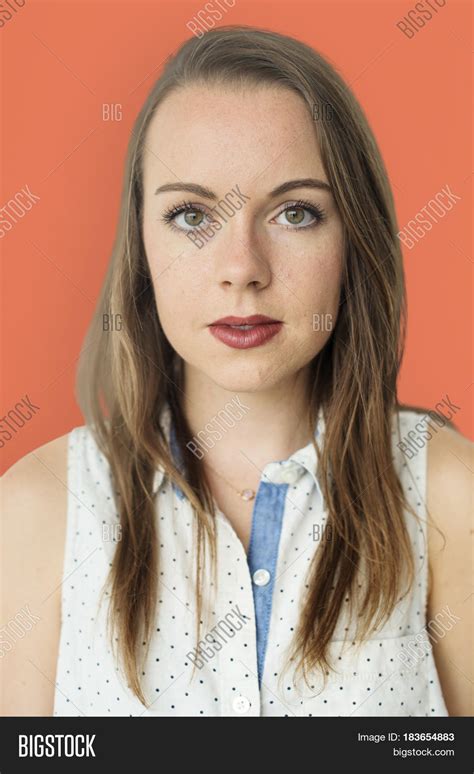 Caucasian Woman Stand Image And Photo Free Trial Bigstock
