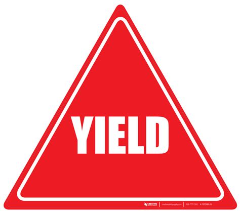 Yield Sign Redwhite Floor Sign Creative Safety Supply