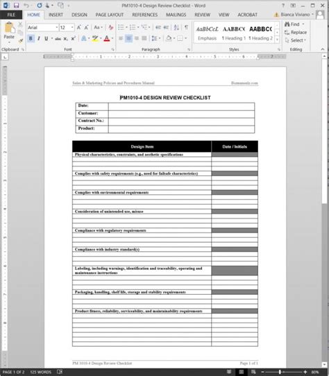 Get Our Example Of Technical Checklist Template For Free Checklist