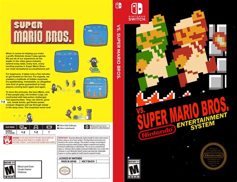 Super Mario Bros Nes Box Art