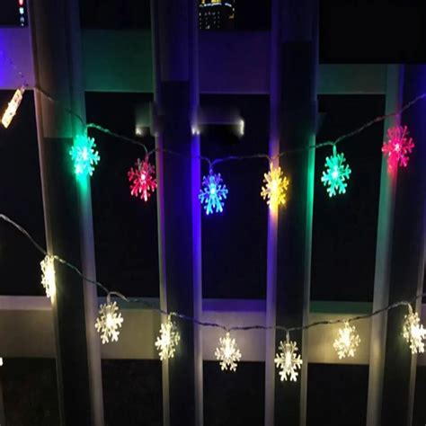 120cm Waterproof Led Snowflake Light String Fairy Lights Home Christmas