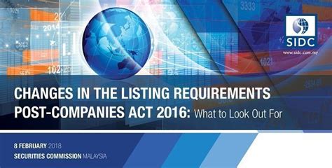 Prior to the companies act 2016, a sdn bhd required at least 2 directors to register. Changes in the Listing Requirements Post-Companies Act 2016