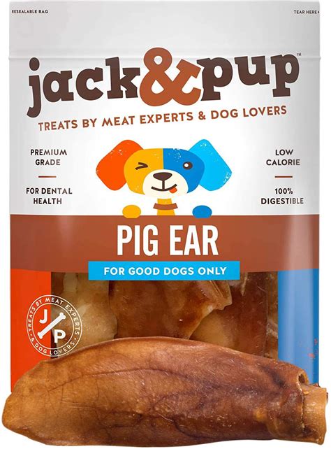 Buy Jackandpup Pig Ears For Dogs Thick Half Pigs Ears 18 Pack