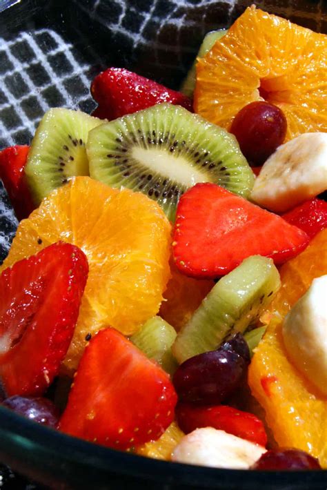 Jam is thickened fruit, cooked with sugar or sweeteners. Sugar-free fresh fruit salad — Vegan Recipe Bowl