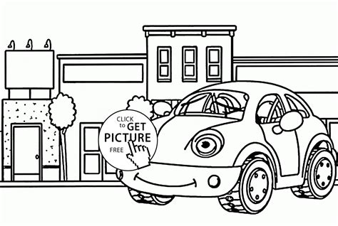 Funny Car Coloring Pages