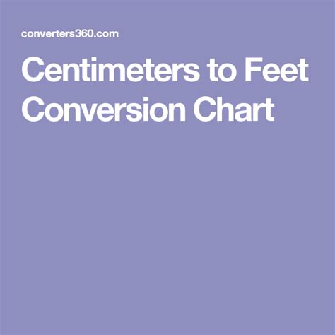 Centimeters To Feet Conversion Chart Conversion Chart Chart Centimeters