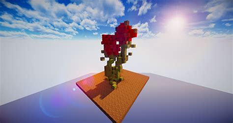 Rose Red Rose Flower 3d Art ~ Minecraft Map