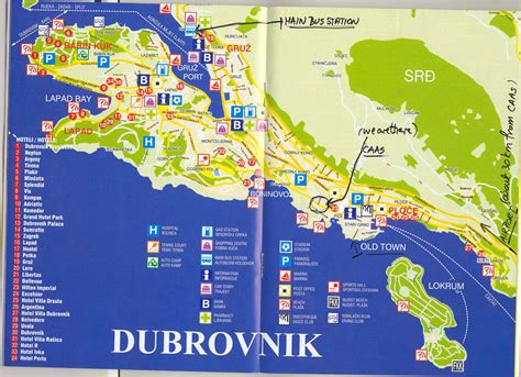 Dubrovnik from mapcarta, the open map. Dubrovnik (hotels), Croatia - Detailed town/city map free ...