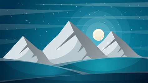 Travel Night Cartoon Landscape Fi Mountain Comet Star