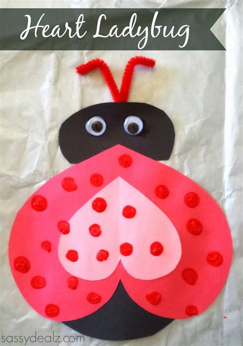 Heart Ladybug Valentines Day Craft For Kids Crafty Morning