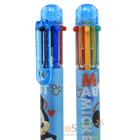 Disney Mickey Mouse 6 Color Retractable Ballpoint Pens 3pc Set Ebay