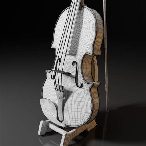 violin 3d model cgtrader