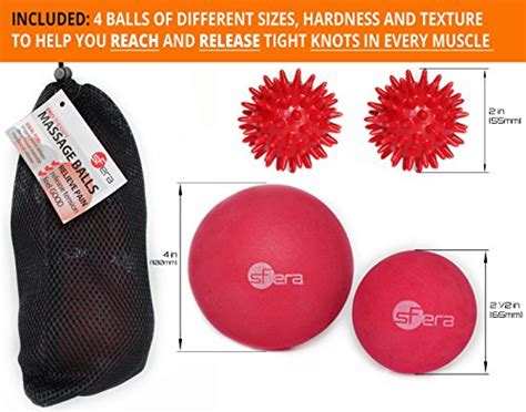 sfera deep tissue massage ball set of 4 for trigger point therapy myofascial release