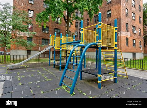 Playground Within Housing Project In America Stock Photo Alamy