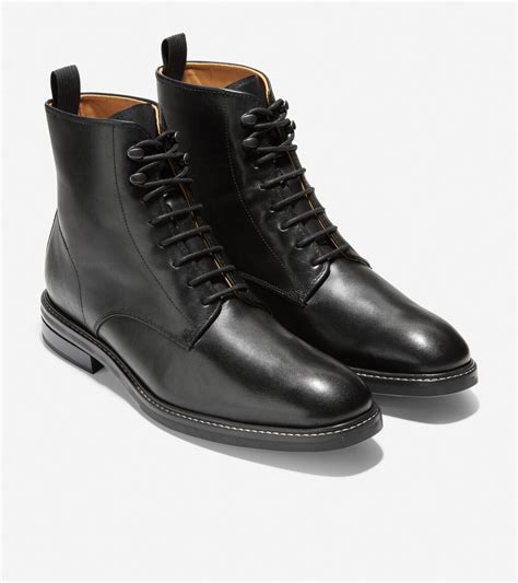 Mens Wagner Grand Plain Toe Boot In Black Cole Haan