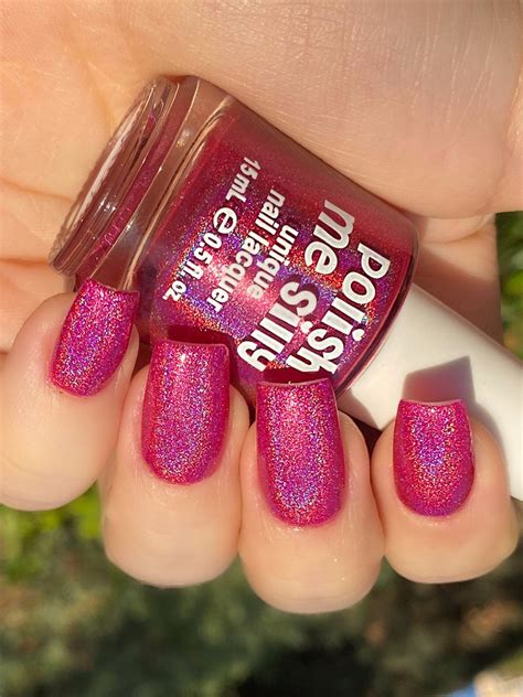 Fuchsia Berry Holographic Berry Pink Hot Pink Holographic Etsy
