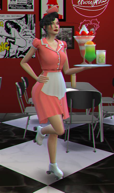 Sims American Diner Pack Restaurant Poses Mel Bennett