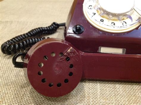 New Vintage 1986 Rotary Dial Phone Burgundy Color Russian Etsy