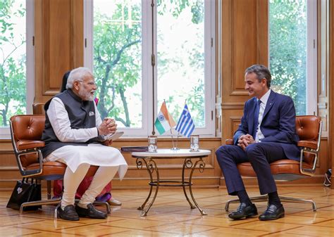 Pms Meeting With Prime Minister Of Greece Prime Minister Of India