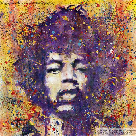 Jimi Hendrix Acrylic Painting By Jaroslaw Glod