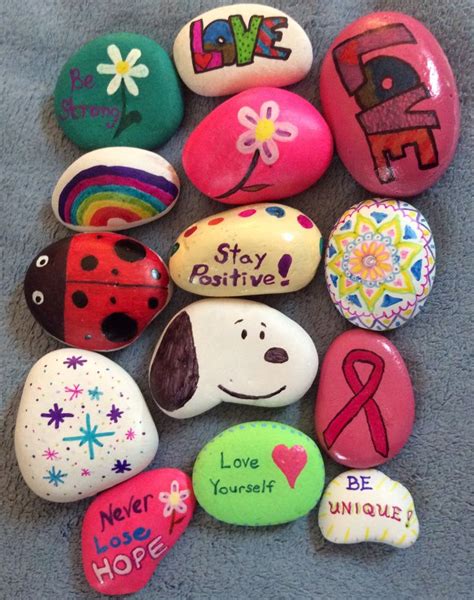 Group Of Inspirational Painted Rocks Rock Crafts Rock Painting