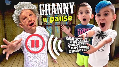 Pause Challenge On Granny In Real Life Can We Escape In One Day Using The Pause Remote Youtube