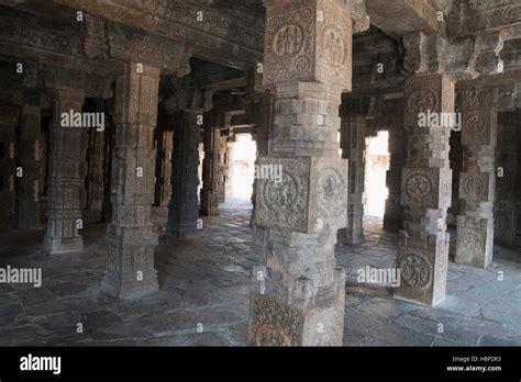 Carved Inner Pillars Agra Mandapa Airavatesvara Temple Darasuram