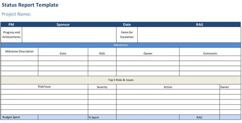 Project Status Report Free Excel Template Projectmanager Pertaining