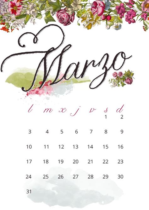 Imprimible Calendario De Marzo Calendario De Marzo Calendarios