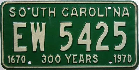 1970 South Carolina Single 16173 For Sale The Tag Dr Store
