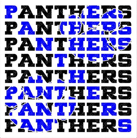 Panthers Knockout Svg Dxf Eps Digital Cut File For Cameo And