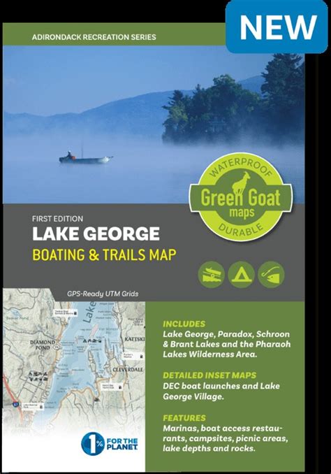 Lake George Boating And Trails Map The Mountaineer