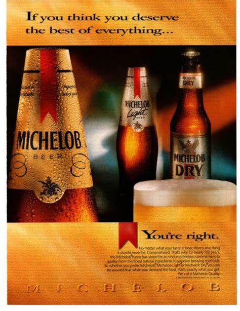 1991 Michelob Beer Original Vintage Print Advertisment Pb910413 Ebay