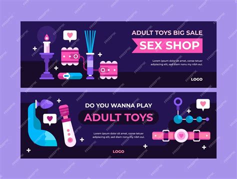 Free Vector Sex Toys Banner Design
