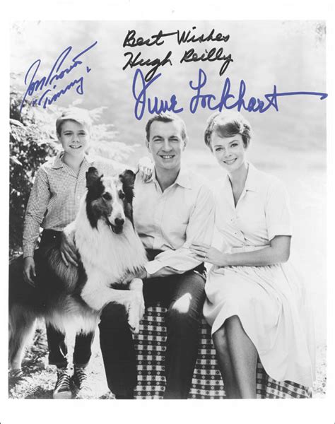 lassie tv cast autographed signed photograph co signed by jon provost june lockhart hugh