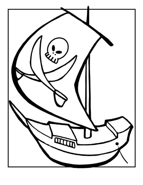 Coloriage Bateau Pirate Pour Enfants télécharger et imprimer gratuit sur ColoriageEnfant Com