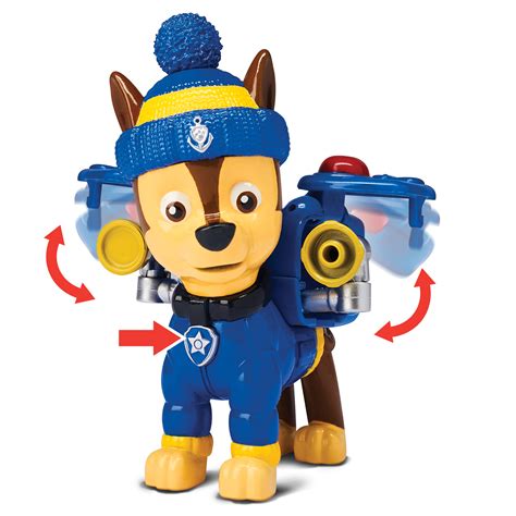 Paw Patrol Snow Rescue Chase With Transforming Pup Pack And Badge