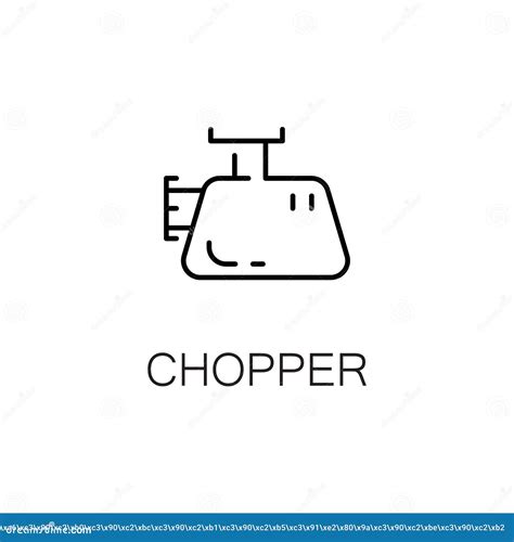 Chopper Flat Icon Or Logo For Web Design Stock Vector Illustration