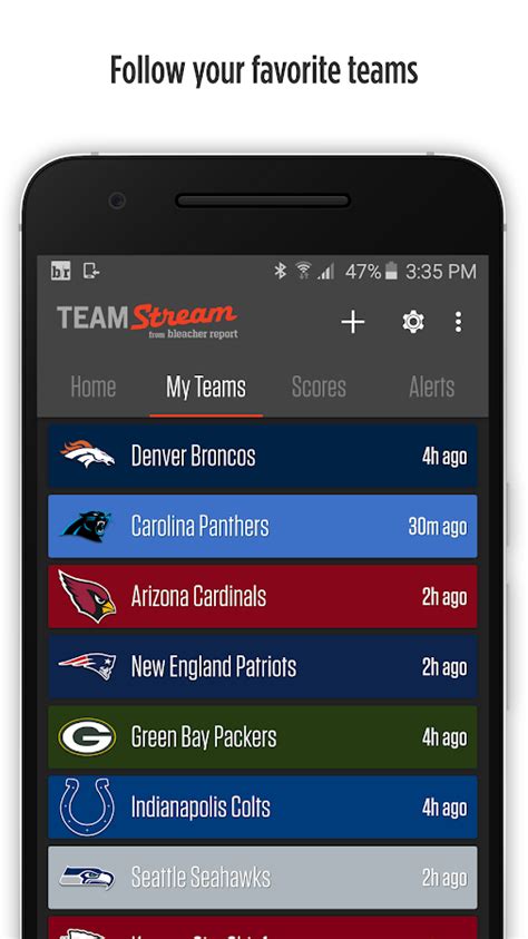 Android app by bleacher report inc. Bleacher Report: Team Stream - Android Apps on Google Play