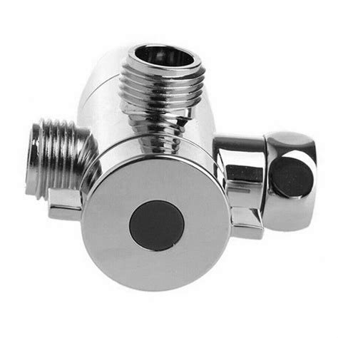 Hose Splitter 12 3 Way Plated Shower Tap Adapter Plastic Universal Bathroom Tube Connector