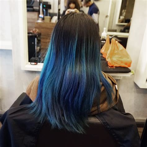 Violet X Blue Galaxy Dip Dye Hair — 99 Percent Hair Studio Review