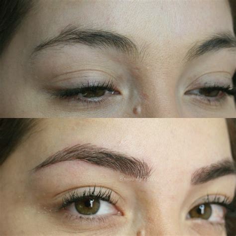 Whether you admire the bushy brows of cara delevingne or the sleek, perfectly powdered brows of the kardashian clan, it seems like eyebrow maintenance has taken center stage. Pin by Mileide Marques on Microblading eyebrows ...