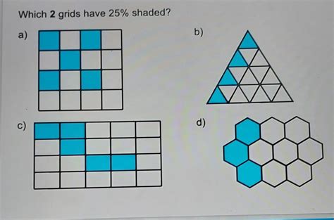 Which 2 Grids Have 25 Shaded