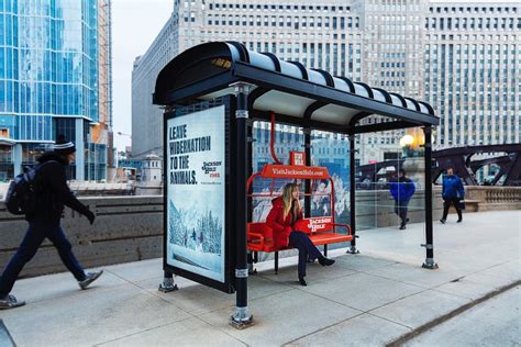 Jackson Hole Morphs Chicago Bus Shelters Into Ski Lifts Campaign Us