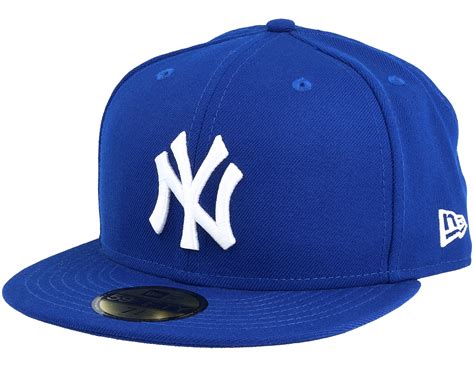 New York Yankees Mlb Basic 59fifty Royalwhite 59fifty Fitted New Era