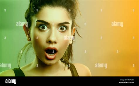 Shocked Astonished Woman Face Hi Res Stock Photography And Images Alamy