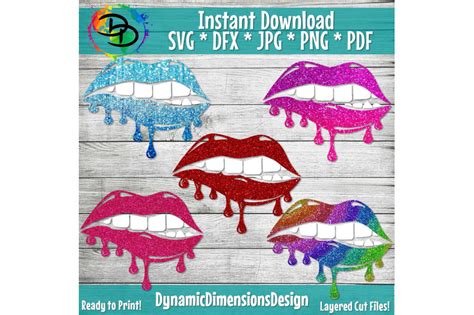 Download Drip Lip Svg, Dripping Lips, Sparkle Lips, Birthday Drip ...